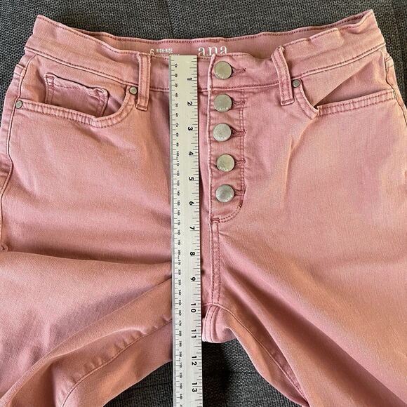 A.N.A  A New Approach Jeans High Rise Skinny Ankle Pink‎ Button Fly Women's Sz 6 - Picture 6 of 8